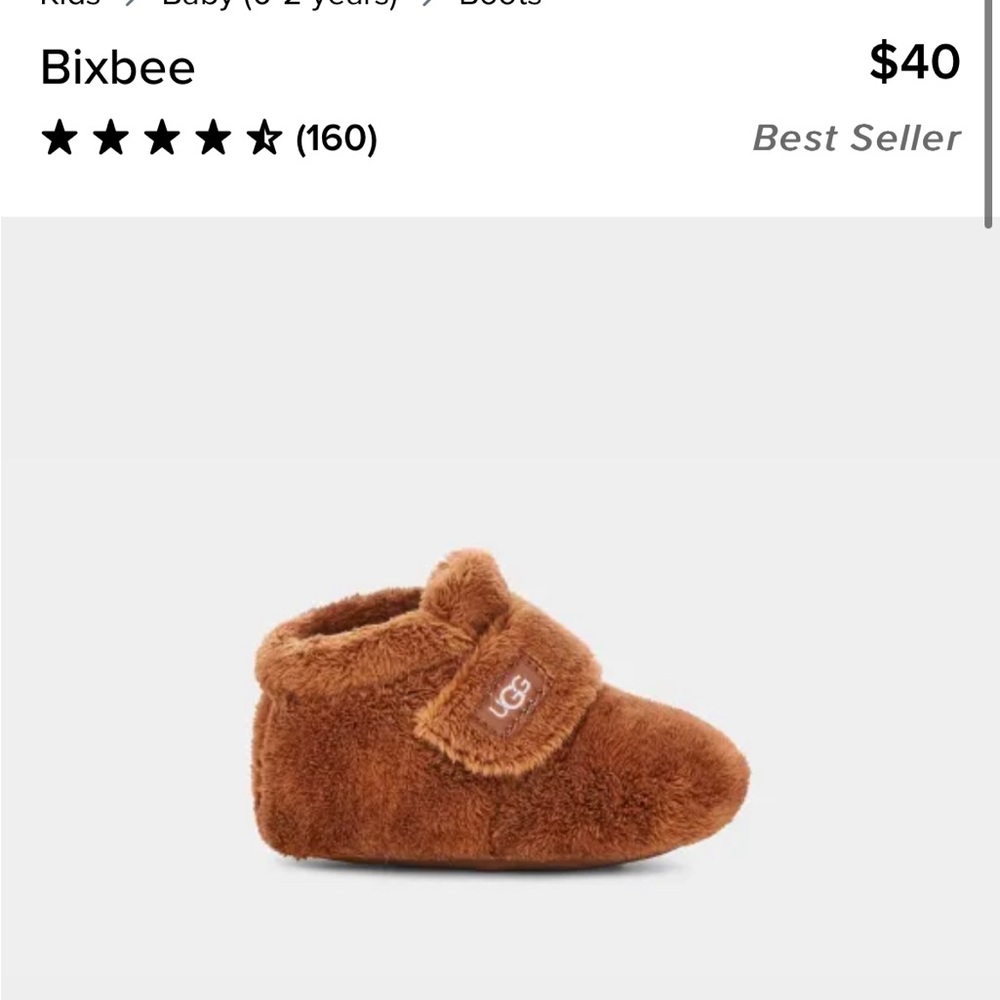NIB Baby Ugh Bixbee Chestnut size 4/5